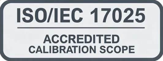 ISO IEC 17025 accreditation badge