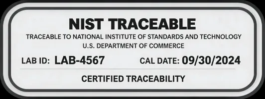 NIST traceability badge